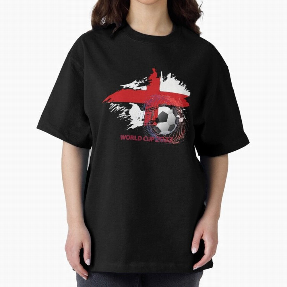 England World Cup 2022 Oversized T-Shirt Honor FIFA World Cup 2026 USA Canada Mexico with Neymar, Brazil, Portugal and Argentina Energy, Worldwide Fan Energy, Dramatic Goals, Stadium Lights and Championship Celebrations; Built for Supporters