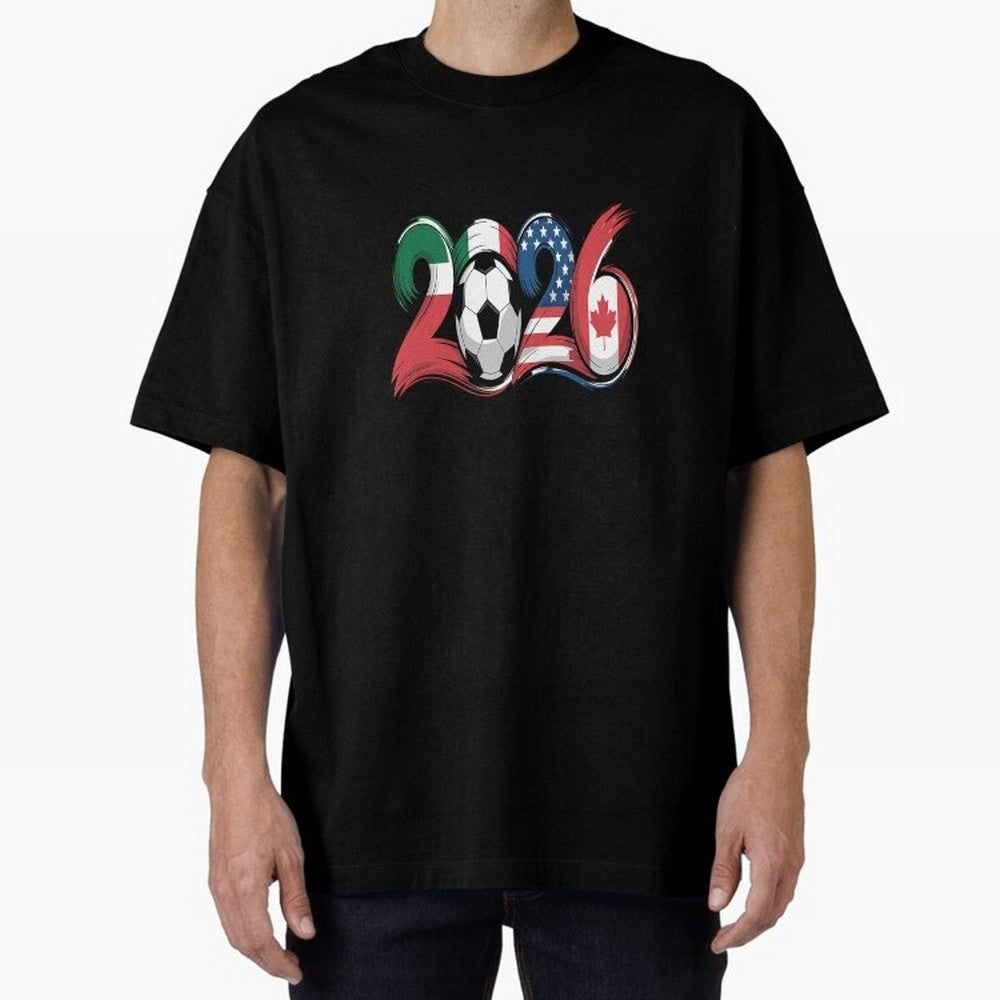 2026 Soccer Play Game Year Players Oversized T-Shirt Celebrate Soccer Greatness during FIFA World Cup 2026 Group Stage Spirit, Inspired by Netherlands, Neymar, Champion Mindset, Group Stage Buzz, Knockout Tension and Passionate Fan Culture; Perfect