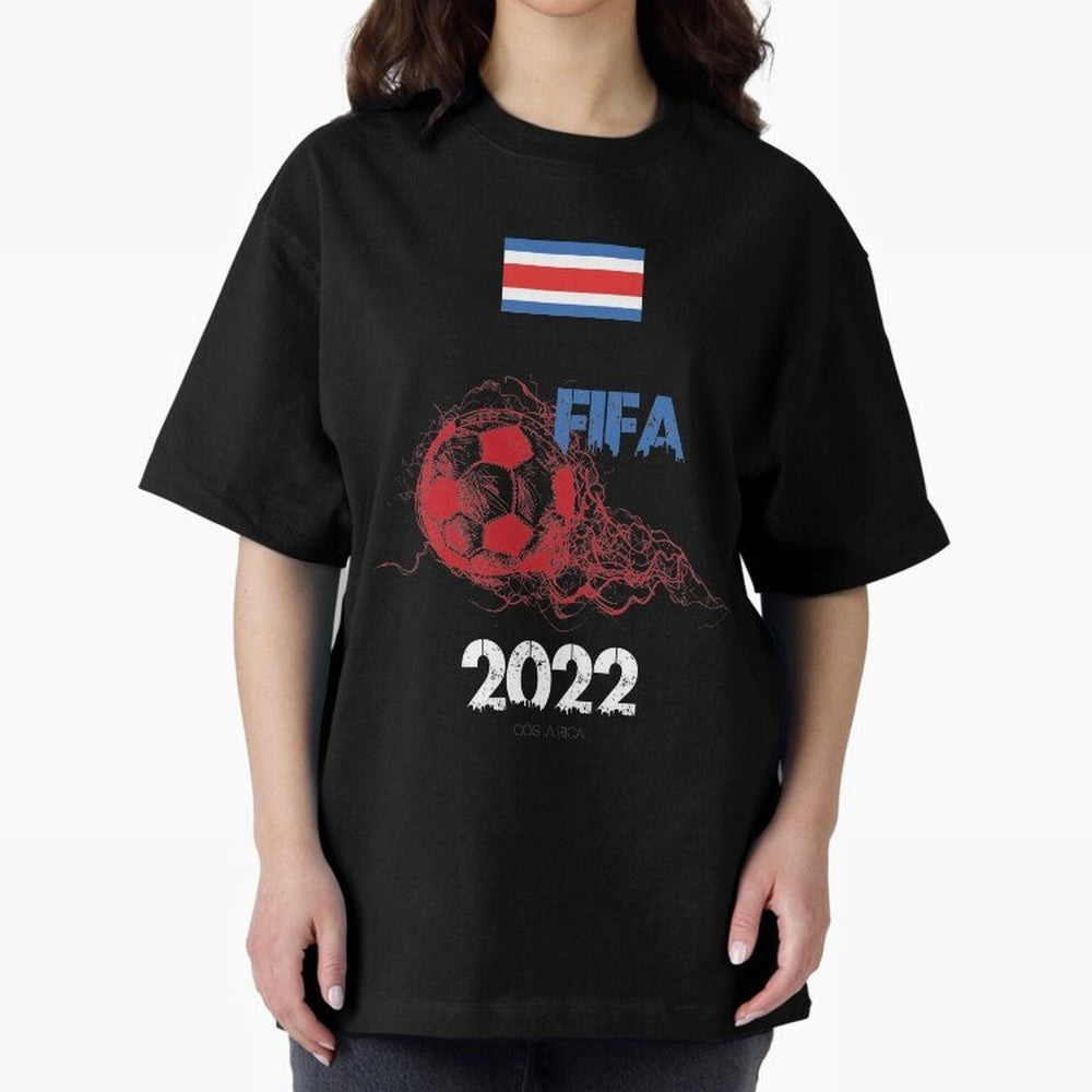 World Cup Qatar 2022 Costa Rica Oversized T-Shirt Turn Up for FIFA World Cup 2026 Highlighting Mbappe, Spain Energy, Tournament Hype, Historic Matchups, Family Viewing Parties and Global Sports Pride; Created for Match Day Parties, Soccer Gifts,