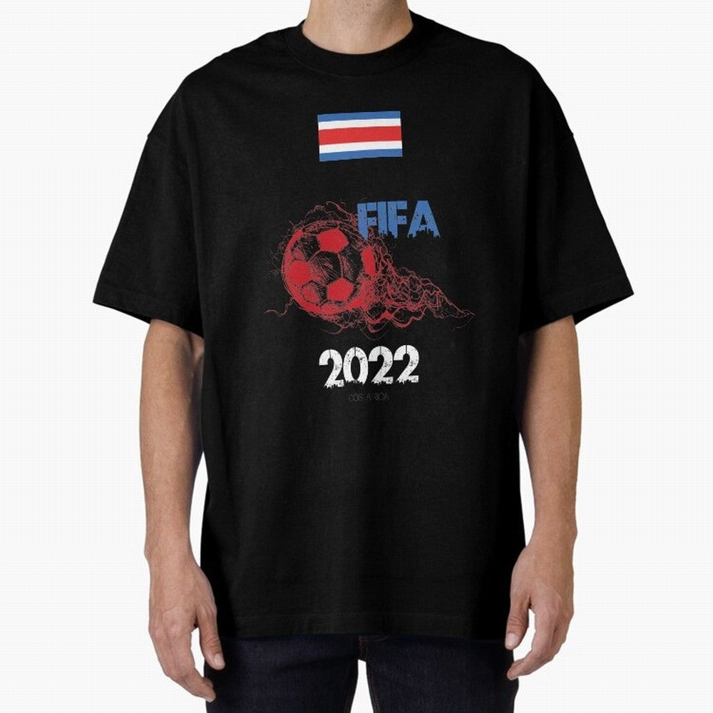 World Cup Qatar 2022 Costa Rica Oversized T-Shirt Turn Up for FIFA World Cup 2026 Highlighting Mbappe, Spain Energy, Tournament Hype, Historic Matchups, Family Viewing Parties and Global Sports Pride; Created for Match Day Parties, Soccer Gifts,