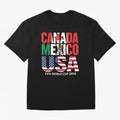 world cup 2026 hosts - canada mexico usa soccer fan Oversized T-Shirt Carry the Colors and Pride of FIFA World Cup 2026 USA Canada Mexico for Fans of Cristiano Ronaldo, Haaland and CR7 and England, France and Netherlands, Bringing Football History,
