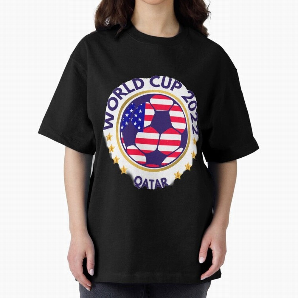 Usa World Cup Oversized T-Shirt Celebrate Unforgettable Nights in FIFA World Cup 2026 USA Canada Mexico Connected to Cristiano Ronaldo, Brazil Energy, Fan Favorite Moments, National Team Passion, Big Match Drama and Soccer History; Perfect for