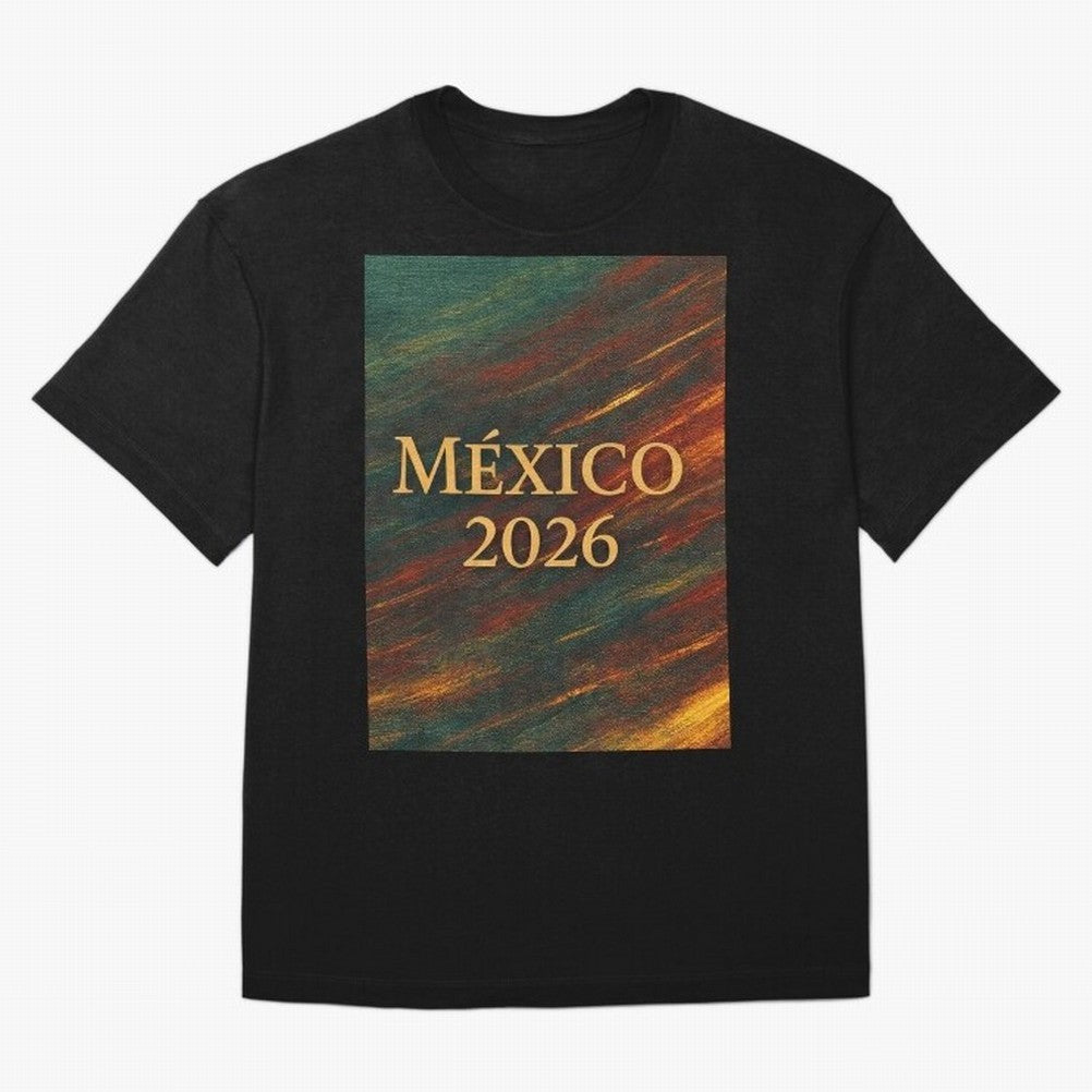 Mexico 2026 Arc of Color - Elegant and Luxury Design for Soccer Fans Oversized T-Shirt Honor Champions and Dreams in FIFA World Cup 2026 Group Stage Spirit, Celebrating Brazil, Portugal and Argentina, Mbappe and Neymar, Supporter Pride, Iconic