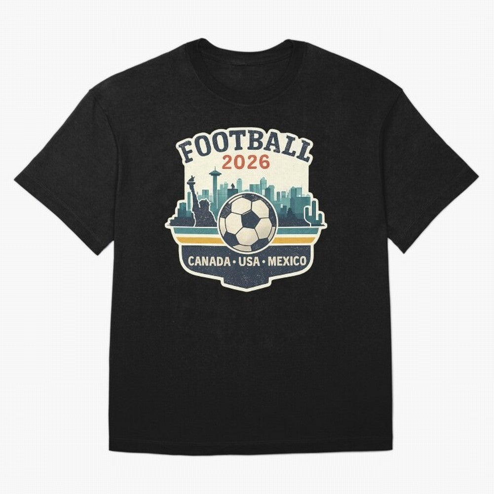 Football 2026 One World One Goal Oversized T-Shirt Show Love for Legendary Goals in the FIFA World Cup 2026 Journey through CR7 Highlights, Brazil, Portugal and Argentina Pride, Stadium Memories, Football Loyalty, International Chants and