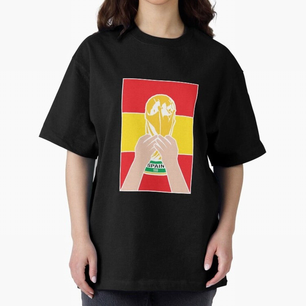 Champion Spain 2010 Oversized T-Shirt Show Love for Legendary Goals in Match Day Hype around FIFA World Cup 2026, CR7, France and Portugal, Game Day Rituals, Football Legends, Country Pride and the Road to the Final; Made for Collectors Who Enjoy