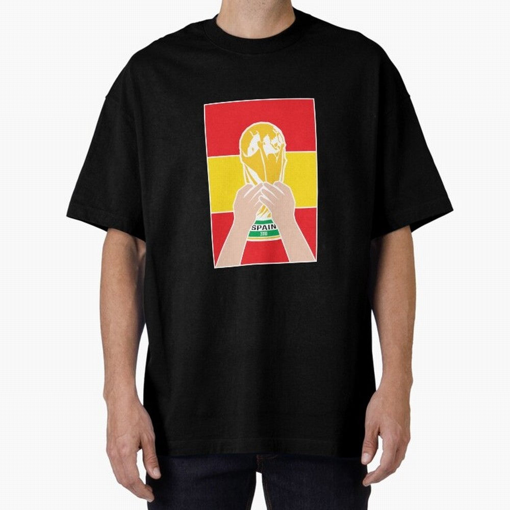 Champion Spain 2010 Oversized T-Shirt Show Love for Legendary Goals in Match Day Hype around FIFA World Cup 2026, CR7, France and Portugal, Game Day Rituals, Football Legends, Country Pride and the Road to the Final; Made for Collectors Who Enjoy