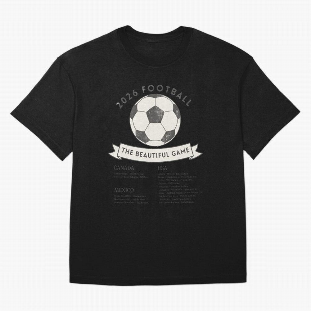 2026 Football Soccer Host Cities Beautiful Game Oversized T-Shirt Feel the FIFA World Cup 2026 Group Stage Journey through Cristiano Ronaldo, Haaland and CR7 Highlights, Argentina Pride, Champion Mindset, Group Stage Buzz, Knockout Tension and