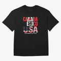 United 2026 World Cup - Canada, Mexico, USA Flags T-Shirt_83138002 Oversized T-Shirt Embrace Global Football Passion for FIFA World Cup 2026 Group Stage, Built around Cristiano Ronaldo, Argentina, Soccer Culture, Superstar Moments, National Team