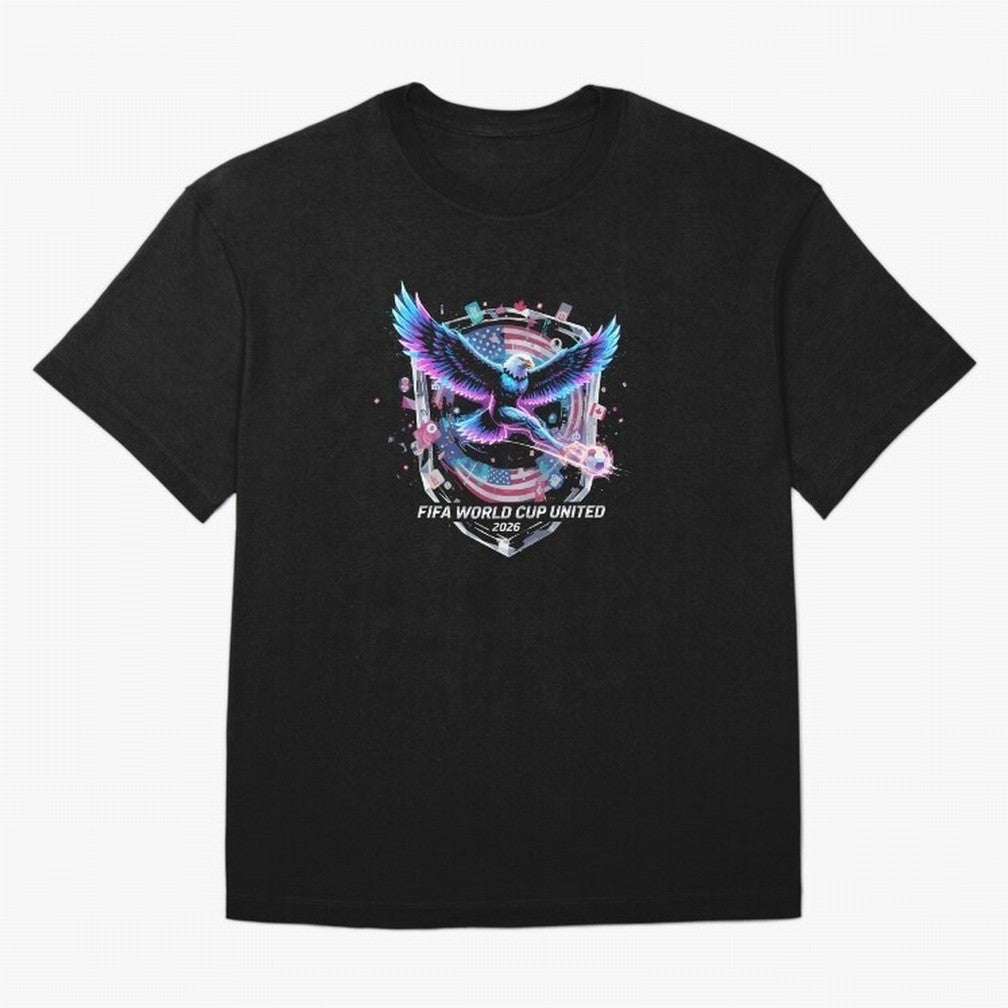 FIFA World Cup 2026 United Eagle Soccer Art T-Shirt_86867742 Oversized T-Shirt Treasure Global Football Passion for FIFA World Cup 2026 USA Canada Mexico, Centered on CR7, Argentina, Goal Celebration Energy, Supporter Heritage, Football Icons and