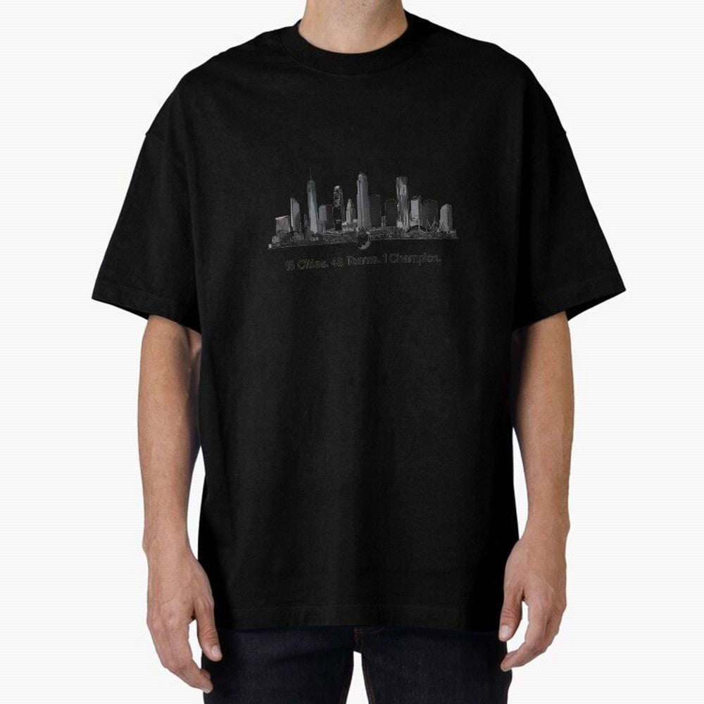 16 Cities 48 Teams 1 Champion World Cup 2026 Soccer T-Shirt_83656371 Oversized T-Shirt Celebrate Soccer Greatness during FIFA World Cup 2026 Group Stage for Fans of Mbappe and Neymar and Argentina and Brazil, Bringing Football Passion, Legendary