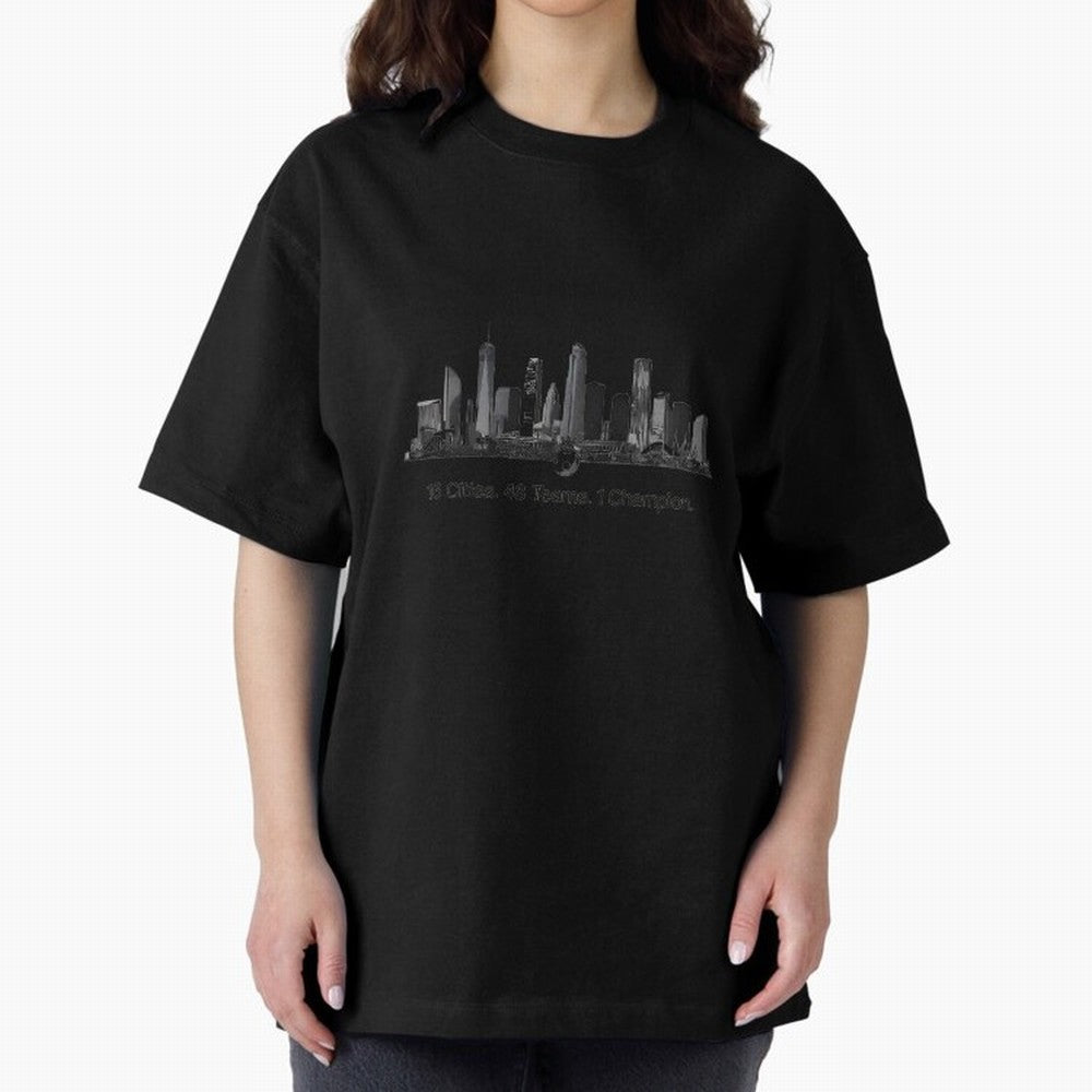 16 Cities 48 Teams 1 Champion World Cup 2026 Soccer T-Shirt_83656371 Oversized T-Shirt Discover FIFA World Cup 2026 for Fans of Mbappe and Neymar and France and Portugal, Bringing Sports Nostalgia, International Competition, Famous Players and