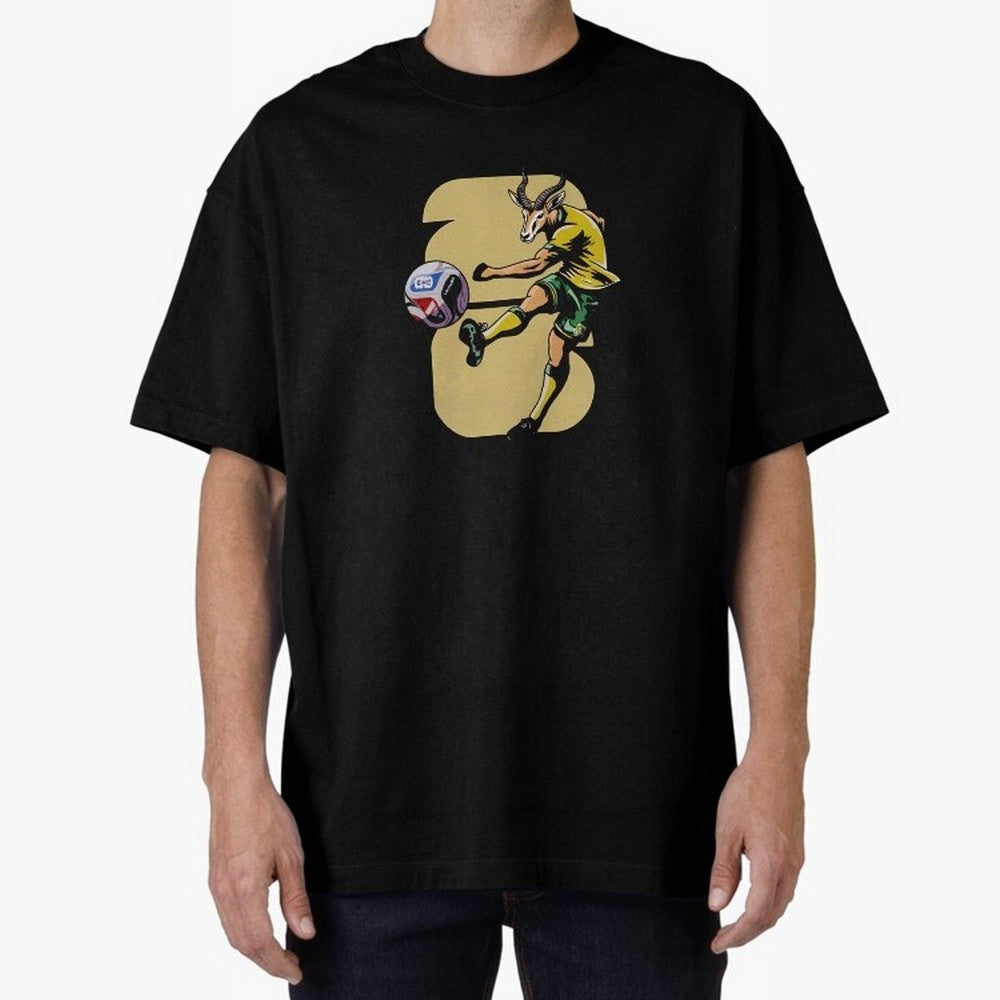 South Africa Springbok Soccer T-Shirt_91176937 Oversized T-Shirt Make Every Match About Match Day Hype around FIFA World Cup 2026, Mbappe, France, Football Festival Excitement, Trophy Ambitions, Country Rivalries and Star Player Buzz; Made for Die