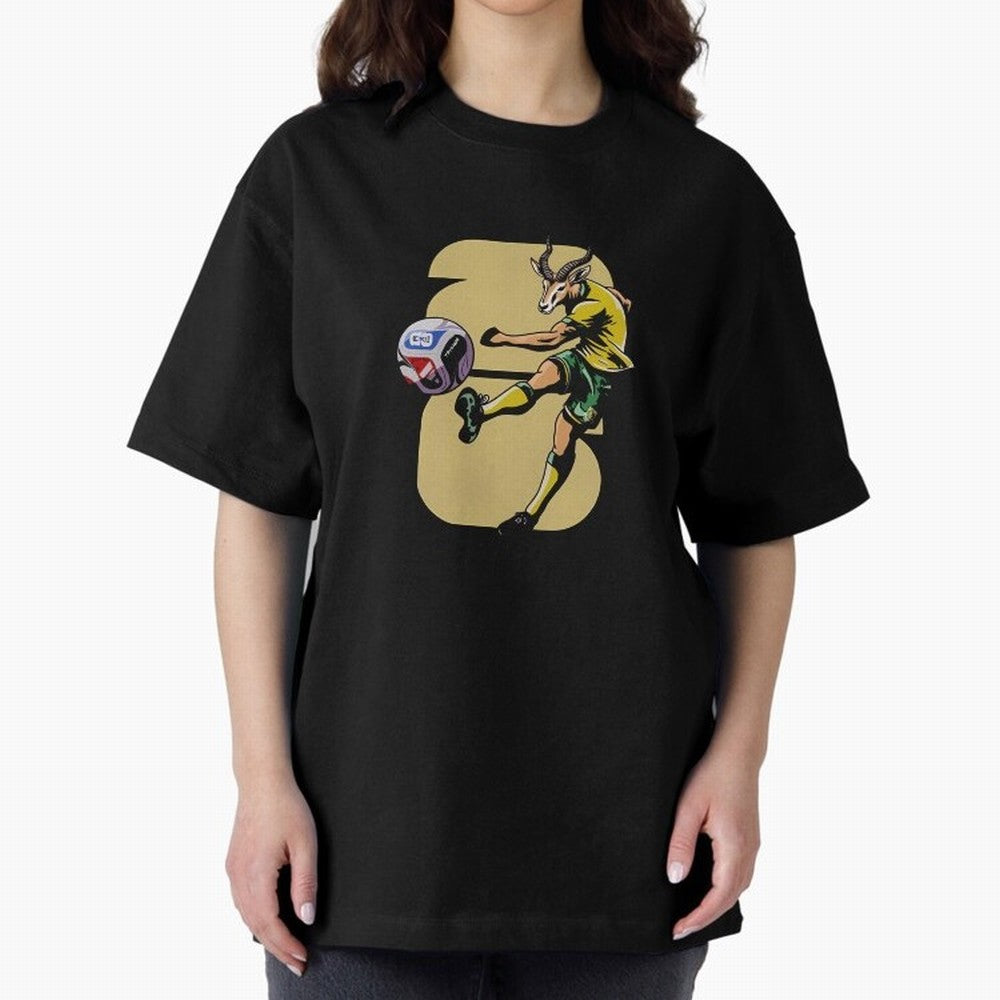 South Africa Springbok Soccer T-Shirt_91176937 Oversized T-Shirt Make Every Match About Match Day Hype around FIFA World Cup 2026, Mbappe, France, Football Festival Excitement, Trophy Ambitions, Country Rivalries and Star Player Buzz; Made for Die