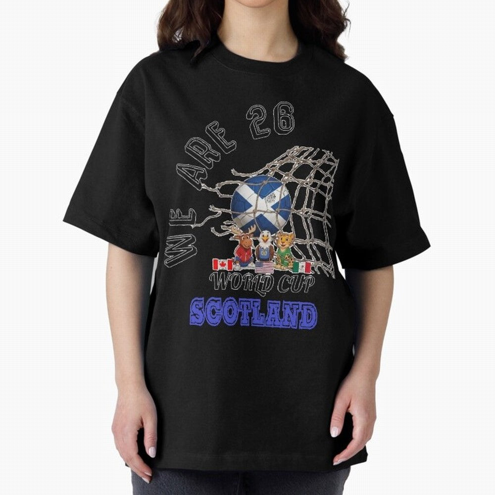 World cup 26 - Scotland Oversized T-Shirt Celebrate Football Heritage in the FIFA World Cup 2026 USA Canada Mexico Journey through Neymar, Haaland and Cristiano Ronaldo Highlights, Spain and Netherlands Pride, Champion Mindset, Group Stage Buzz,