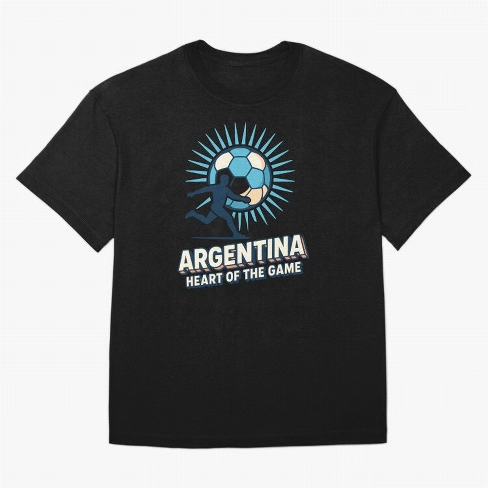 Argentina Heart of the Game ¨C Retro Soccer Fan Design Oversized T-Shirt Support the Legends of Global Football Passion for FIFA World Cup 2026, Capturing CR7, Germany, Game Day Rituals, Football Legends, Country Pride and the Road to the Final;