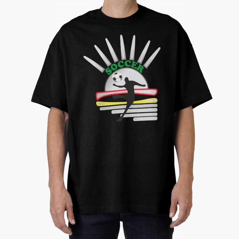 Football player football sun Oversized T-Shirt Represent Global Football Passion for FIFA World Cup 2026, Made for Messi, Neymar and Mbappe, Argentina, Tournament Hype, Historic Matchups, Family Viewing Parties and Global Sports Pride; Made for Die
