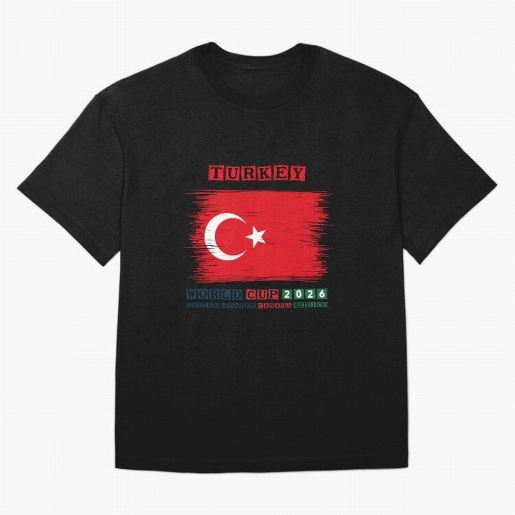 TURKEY WORLD CUP 2026 Oversized T-Shirt Support Your Favorite Stars during FIFA World Cup 2026 for Fans of Neymar, Haaland and Cristiano Ronaldo and Spain and Netherlands, Bringing Classic Soccer Heritage, Championship Pressure, Fan Loyalty and