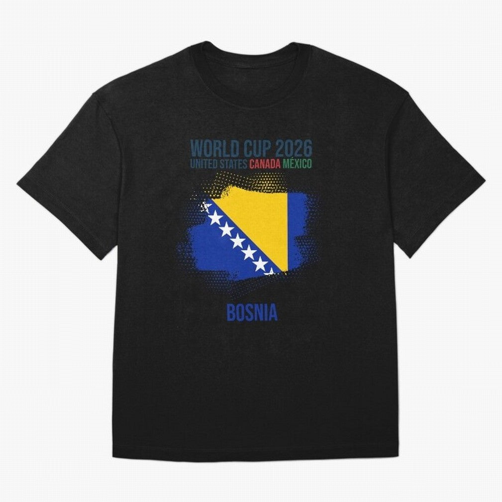 BOSNIA WORLD CUP 2026 Oversized T-Shirt Feel the Roar of the FIFA World Cup 2026 Journey through CR7 and Messi Highlights, Argentina Pride, Retro Football Energy, Iconic Rivalries, Trophy Chase Drama and Stadium Atmosphere; Ideal for Fans Who