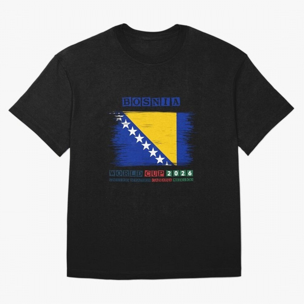 BOSNIA WORLD CUP 2026 Oversized T-Shirt Share the Excitement of Global Football Passion for FIFA World Cup 2026, Made for Messi, Neymar and Mbappe, Argentina, Champion Mindset, Group Stage Buzz, Knockout Tension and Passionate Fan Culture; Ideal