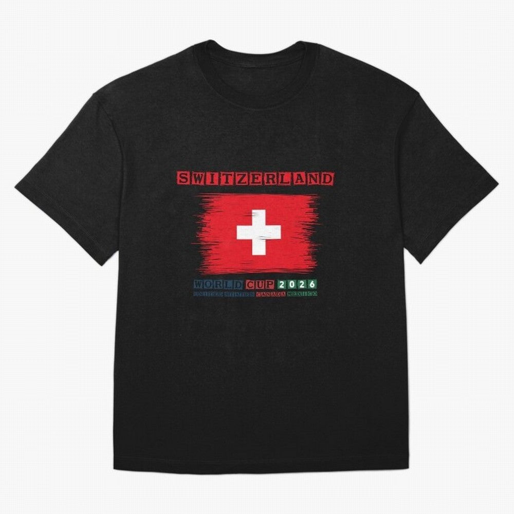 SWETZERLAND WORLD CUP 2026 Oversized T-Shirt Celebrate Global Passion for FIFA World Cup 2026 for Fans of Haaland and Brazil, Portugal and Argentina, Bringing Goal Celebration Energy, Supporter Heritage, Football Icons and Worldwide Tournament Joy;