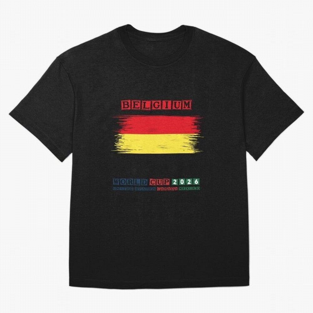BELGIUM WORLD CUP 2026 Oversized T-Shirt Follow the Road to the FIFA World Cup 2026 Journey through Messi and Cristiano Ronaldo Highlights, France and Portugal Pride, Worldwide Fan Energy, Dramatic Goals, Stadium Lights and Championship