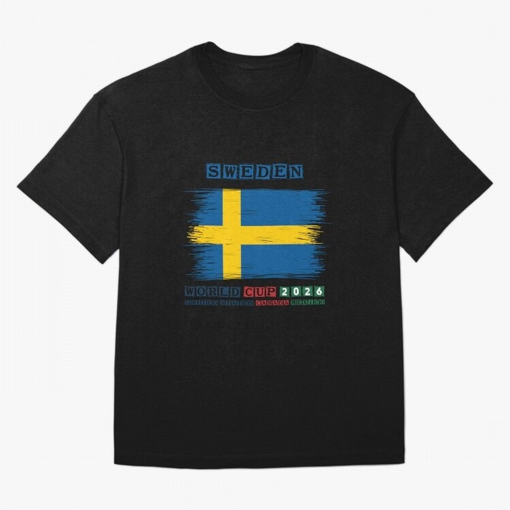 SWEDEN WORLD CUP 2026 Oversized T-Shirt Support Your Favorite Stars during Match Day Hype around FIFA World Cup 2026 Group Stage, Messi and Cristiano Ronaldo, Argentina, France and Brazil, Sports Nostalgia, International Competition, Famous Players