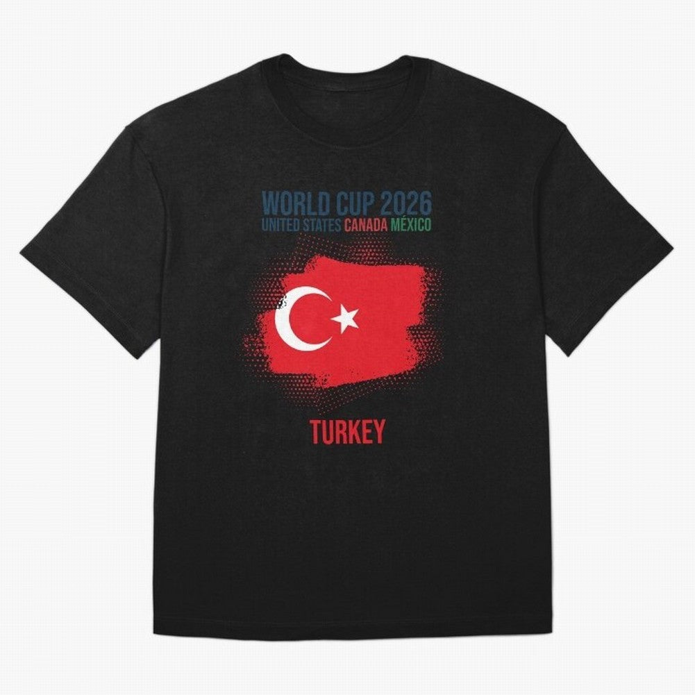 TURKEY WORLD CUP 2026 Oversized T-Shirt Fuel Match Day Hype around FIFA World Cup 2026 Group Stage, CR7 and Messi, Argentina and Brazil, Classic Soccer Heritage, Championship Pressure, Fan Loyalty and International Pride; Ideal for Football Dads,