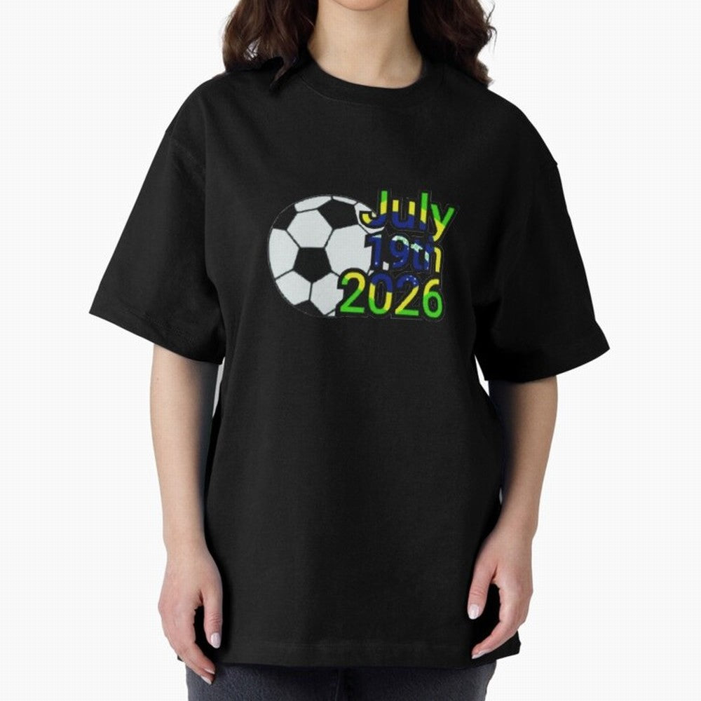 USA 2026- Brazil Oversized T-Shirt Bring Champion Energy into FIFA World Cup 2026 USA Canada Mexico Highlighting Messi, CR7 and Mbappe, Argentina and Brazil Energy, Fan Favorite Moments, National Team Passion, Big Match Drama and Soccer History;