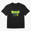 Brasil 2026 Football Mission - Road to Next World Cup T-Shirt Oversized T-Shirt Celebrate Soccer Greatness during the FIFA World Cup 2026 Journey through Neymar, Haaland and Cristiano Ronaldo Highlights, England and Germany Pride, Sports Nostalgia,