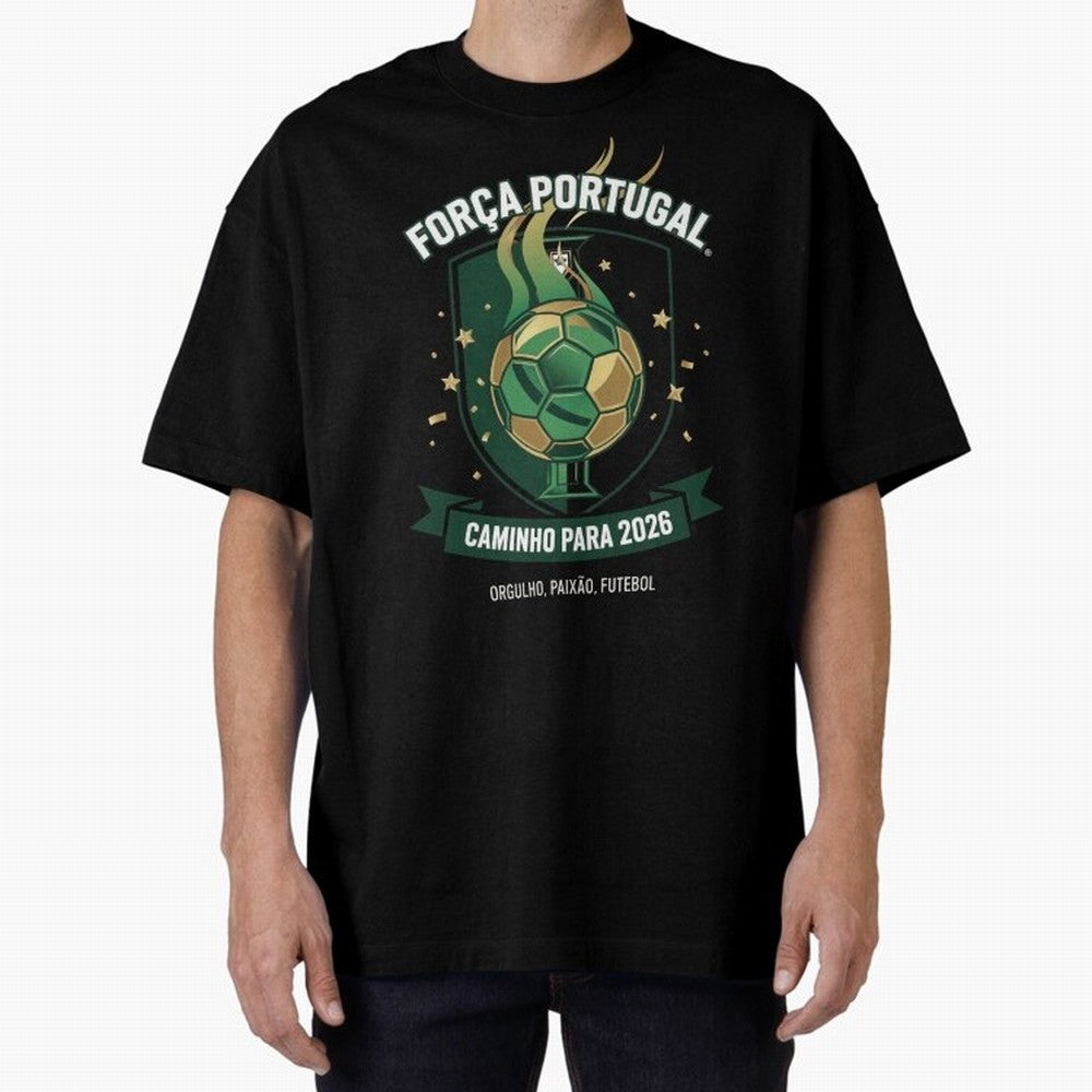 Portugal World Cup 2026 Fan Art Oversized T-Shirt Create Match Day Hype around FIFA World Cup 2026 Group Stage, Messi, Germany, Goal Celebration Energy, Supporter Heritage, Football Icons and Worldwide Tournament Joy; Built for Supporters Chasing
