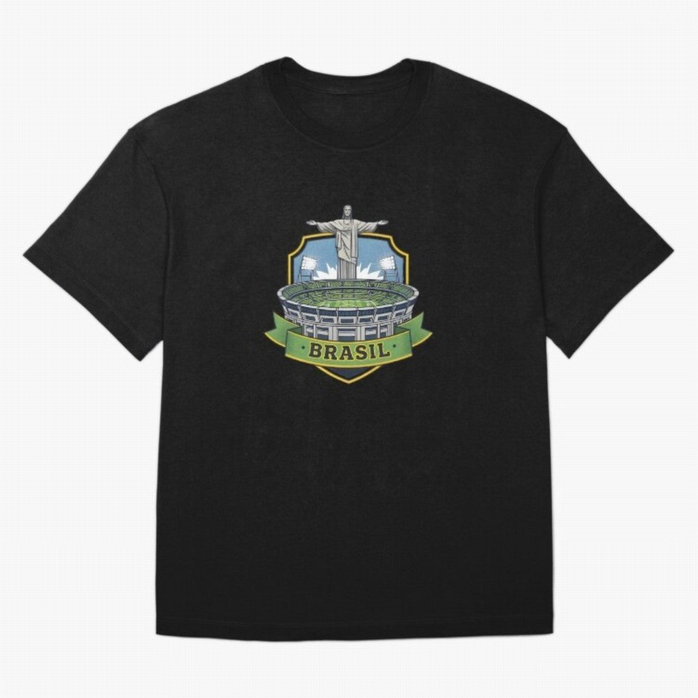 Brazil - World Cup 2026 Oversized T-Shirt Support FIFA World Cup 2026 USA Canada Mexico Capturing Mbappe, Brazil Energy, Football Festival Excitement, Trophy Ambitions, Country Rivalries and Star Player Buzz; Created for Match Day Parties, Soccer