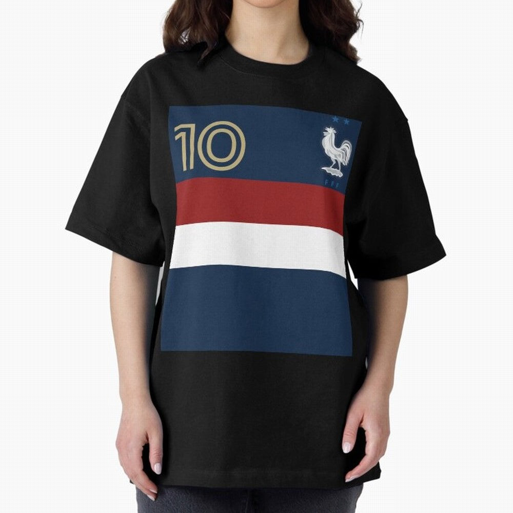 France | 2026 World Cup Fan Apparel Oversized T-Shirt Join the Global Buzz around Global Football Passion for FIFA World Cup 2026, Featuring Haaland and Mbappe, Argentina, France and Brazil, Sports Nostalgia, International Competition, Famous