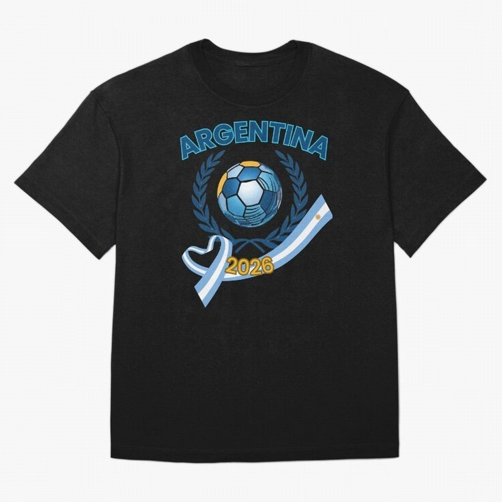 Argentina 2026 Oversized T-Shirt Celebrate Every Goal in the FIFA World Cup 2026 USA Canada Mexico Journey through Mbappe Highlights, England and Germany Pride, Championship Spirit, Famous Goals, Roaring Crowds and International Football Unity;