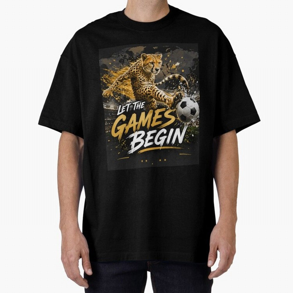Let The Games Begin-World Cup Soccer @026 Oversized T-Shirt Carry the Dream of Match Day Hype around FIFA World Cup 2026, CR7 and Messi, Argentina, France and Brazil, Tournament Hype, Historic Matchups, Family Viewing Parties and Global Sports