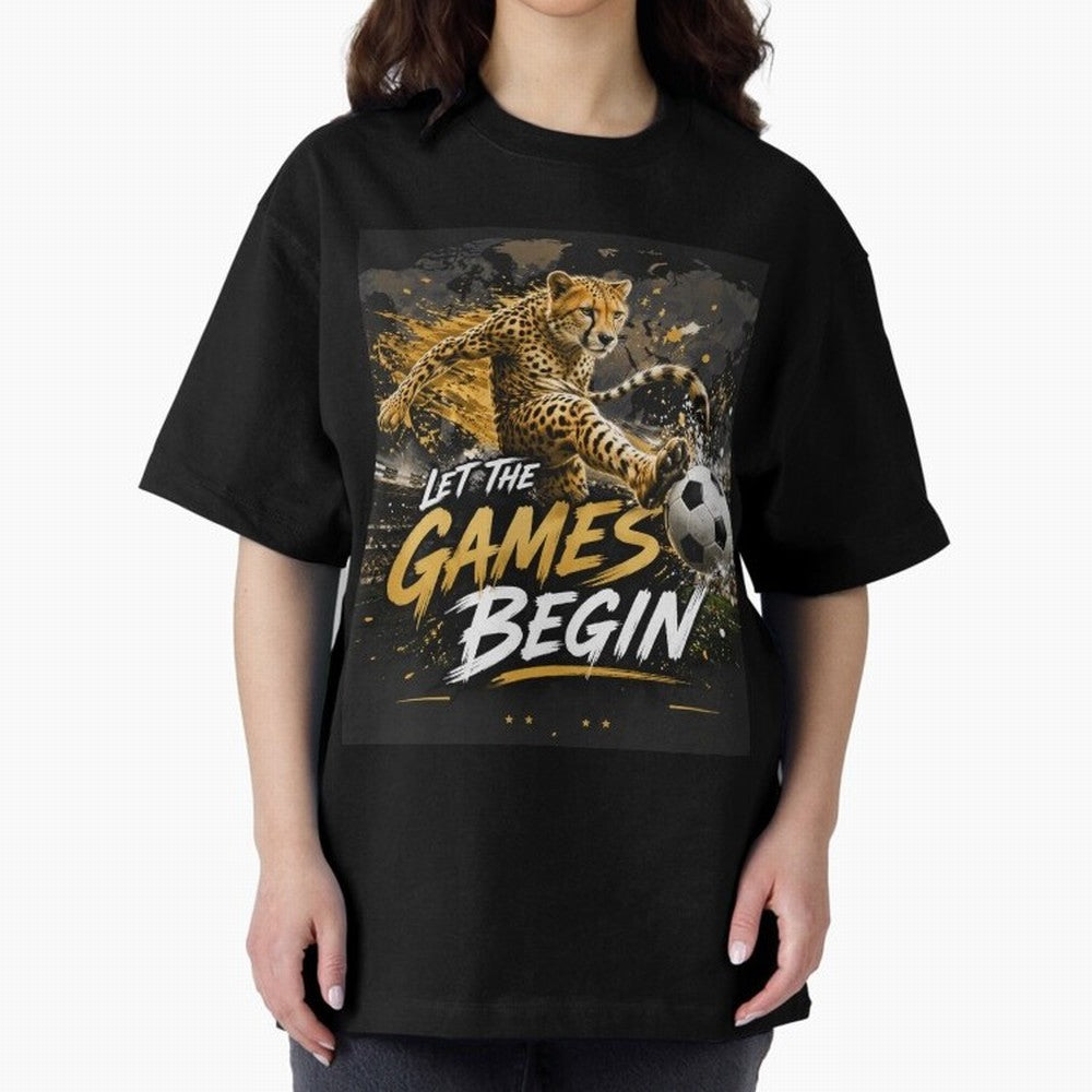 Let The Games Begin-World Cup Soccer @026 Oversized T-Shirt Carry the Dream of Match Day Hype around FIFA World Cup 2026, CR7 and Messi, Argentina, France and Brazil, Tournament Hype, Historic Matchups, Family Viewing Parties and Global Sports