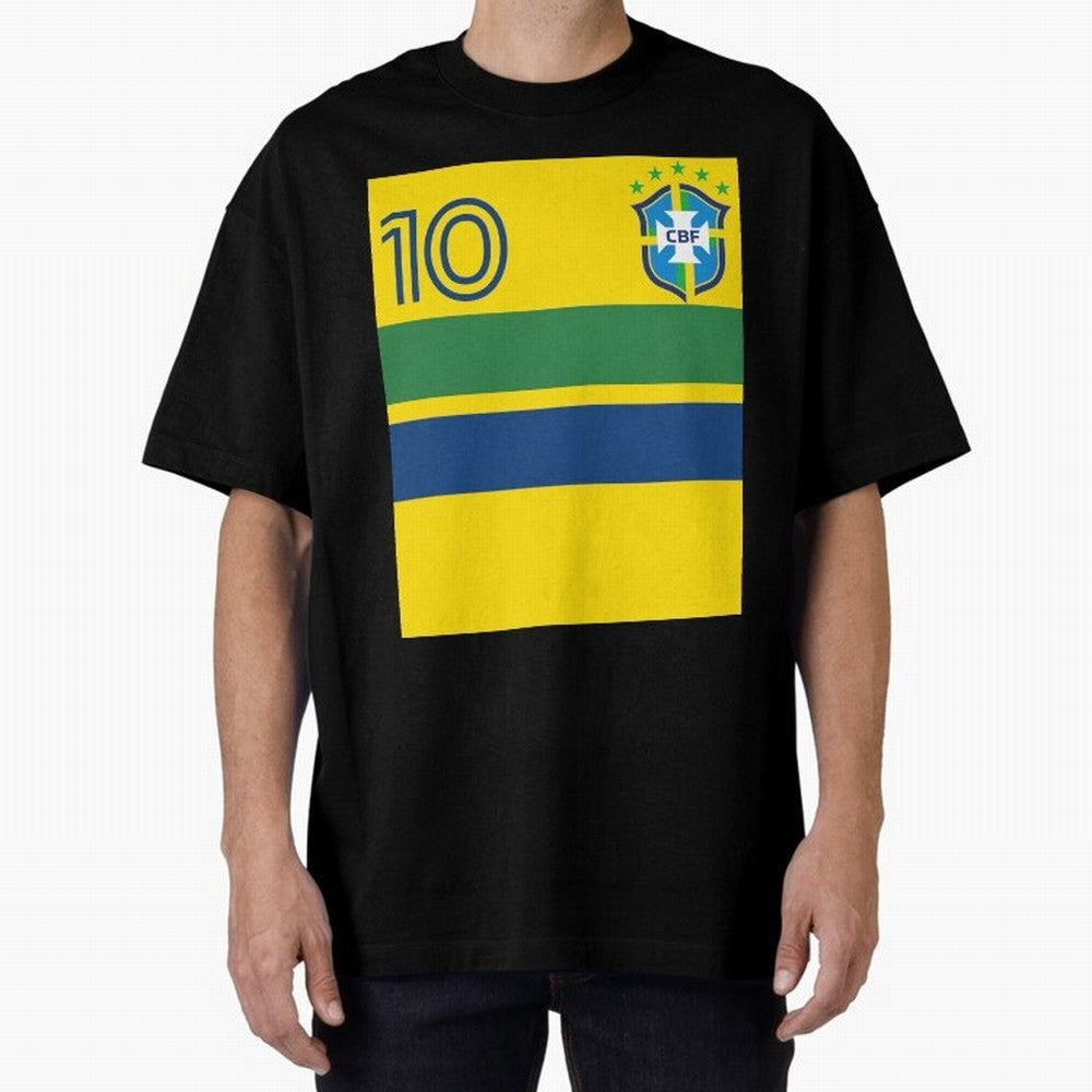 Brazil | 2026 World Cup Fan Apparel Oversized T-Shirt Represent Fans Who Live for FIFA World Cup 2026 Group Stage for Fans of Haaland and Mbappe and France, Bringing Global Supporter Spirit, Legendary Goals, National Colors and Tournament