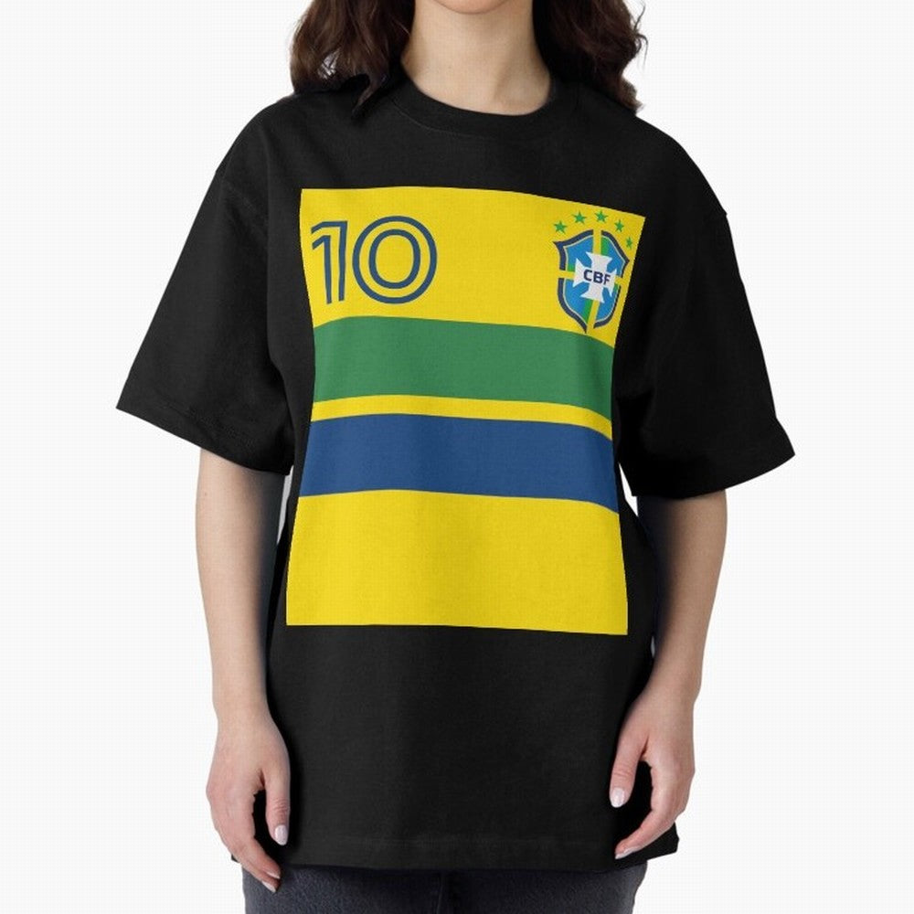 Brazil | 2026 World Cup Fan Apparel Oversized T-Shirt Represent Fans Who Live for FIFA World Cup 2026 Group Stage for Fans of Haaland and Mbappe and France, Bringing Global Supporter Spirit, Legendary Goals, National Colors and Tournament