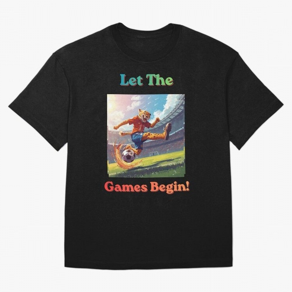 Let The Games Begin ¨C World Cup Soccer 2026 Oversized T-Shirt Celebrate the Stars of FIFA World Cup 2026 Group Stage for Fans of CR7 and Brazil, Portugal and Argentina, Bringing Football History, Final Match Energy, Crowd Noise and Once in a
