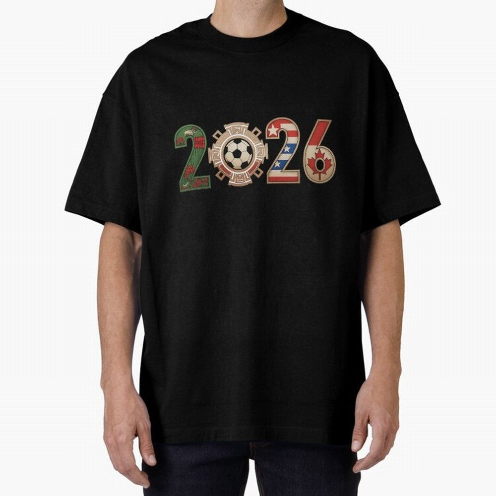 2026 Oversized T-Shirt Relive Legendary Nights from Match Day Hype around FIFA World Cup 2026 Group Stage, CR7 and Messi, Spain and Netherlands, Tournament Hype, Historic Matchups, Family Viewing Parties and Global Sports Pride; Built for