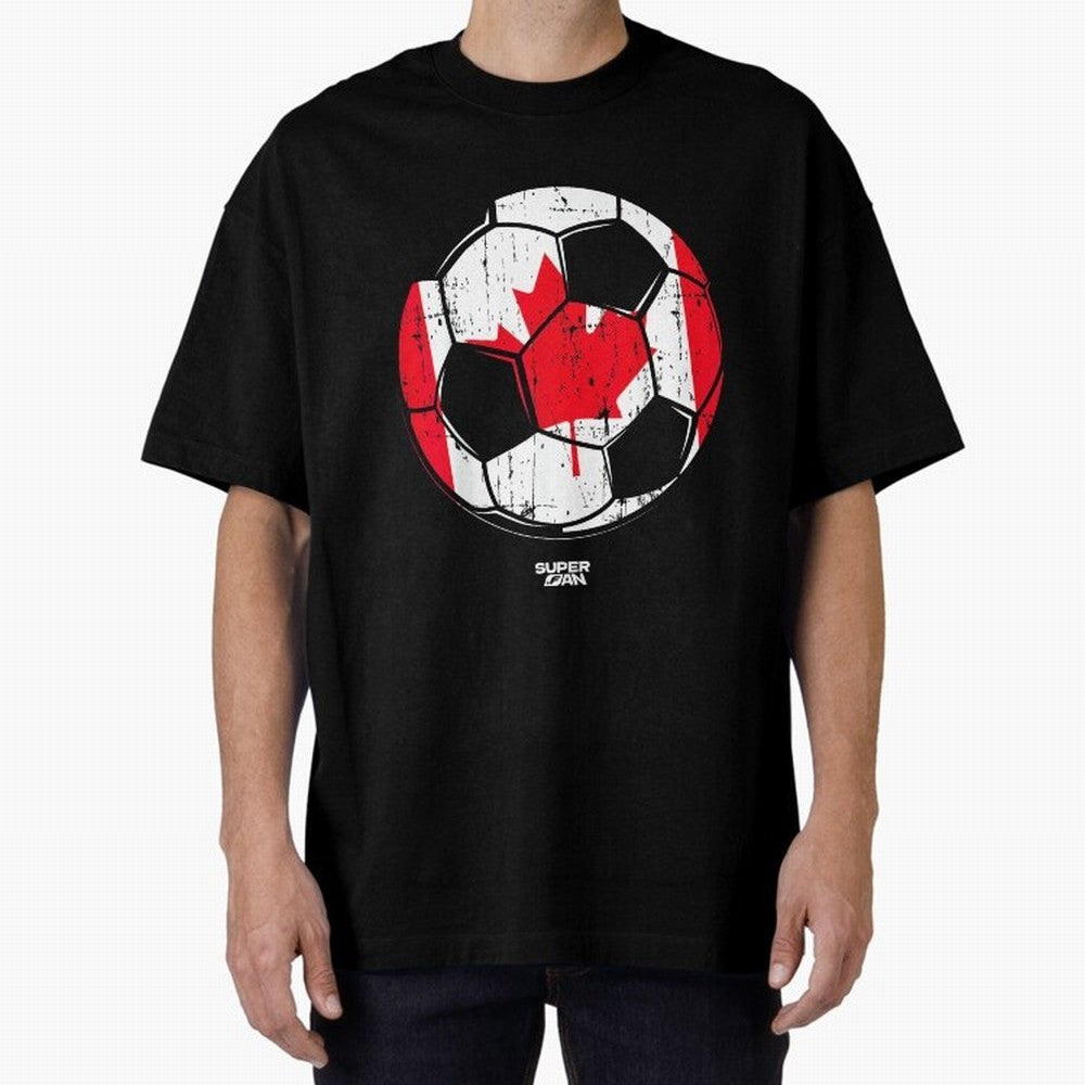 2026 Canada Soccer Fan World Cup Oversized T-Shirt Create Match Day Hype around FIFA World Cup 2026, Messi, CR7 and Mbappe, Argentina and Brazil, Stadium Chants, National Pride, Trophy Dreams and Unforgettable Football Memories; Created for Match
