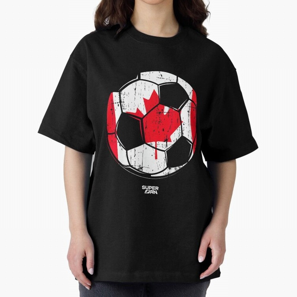 2026 Canada Soccer Fan World Cup Oversized T-Shirt Create Match Day Hype around FIFA World Cup 2026, Messi, CR7 and Mbappe, Argentina and Brazil, Stadium Chants, National Pride, Trophy Dreams and Unforgettable Football Memories; Created for Match