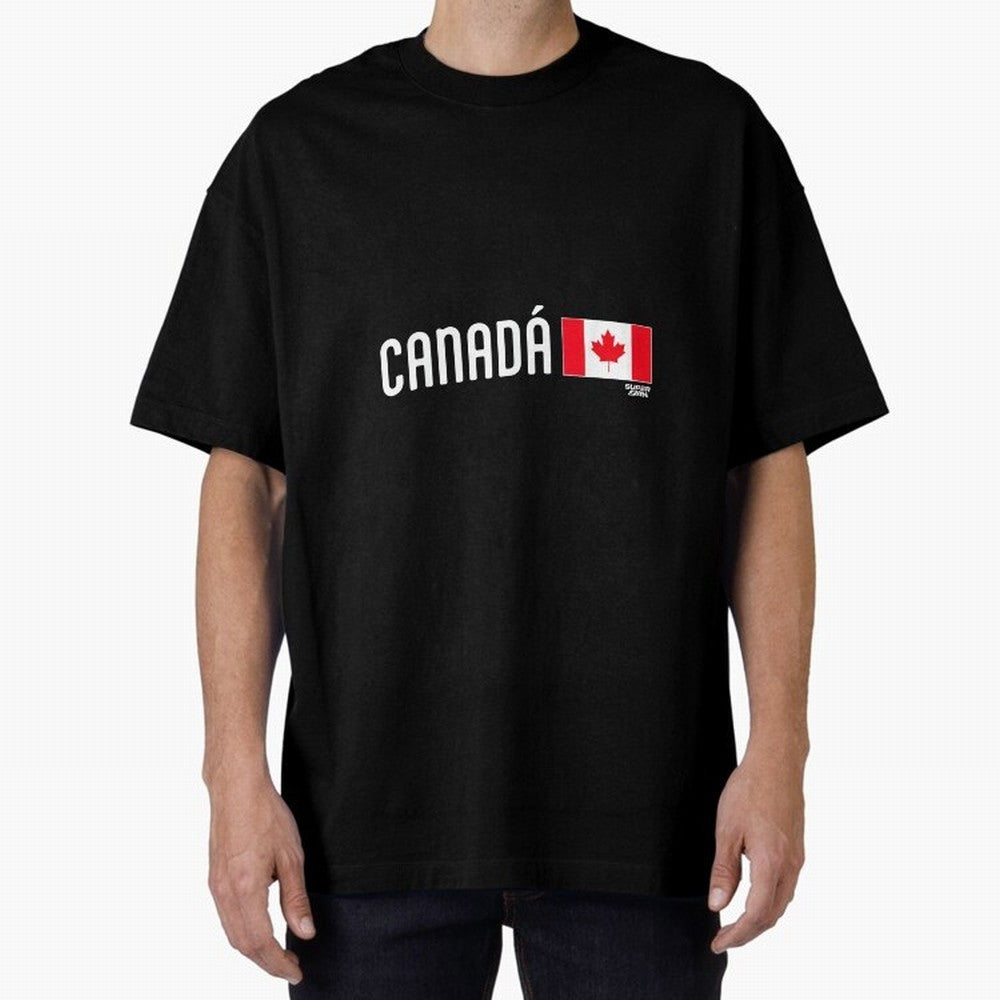 2026 Canada Soccer Fan World Cup Oversized T-Shirt Celebrate Soccer Greatness during FIFA World Cup 2026 USA Canada Mexico for Fans of Mbappe and England, France and Netherlands, Bringing Goal Celebration Energy, Supporter Heritage, Football Icons
