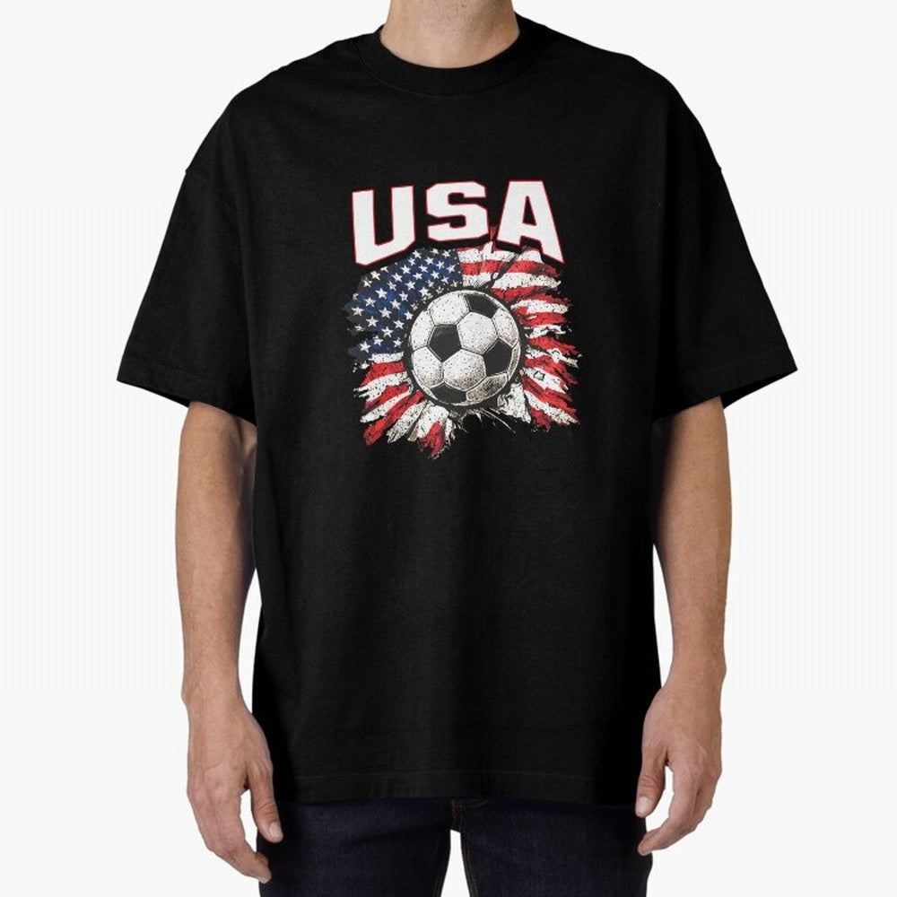 2026 Cup Flag Soccer Pride Fun Family USA Oversized T-Shirt Celebrate Fan Culture around Global Football Passion for FIFA World Cup 2026 USA Canada Mexico, Driven by Mbappe and Neymar, France, Supporter Pride, Iconic Celebrations, Legendary Names