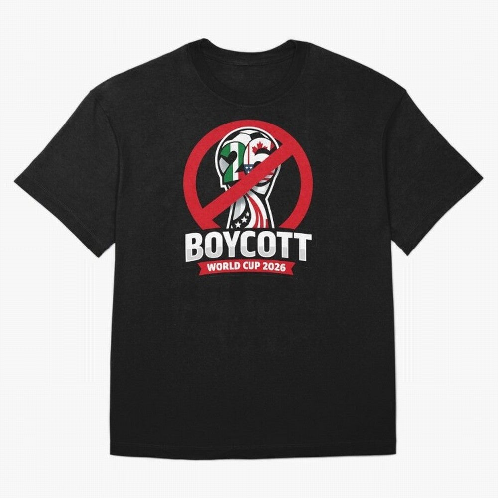 Boycott 2026 World Cup Oversized T-Shirt Share Match Day Hype around FIFA World Cup 2026 Group Stage, Messi, England, France and Netherlands, Match Day Excitement, Supporter Culture, Golden Goals and Global Football Passion; Created for Match Day