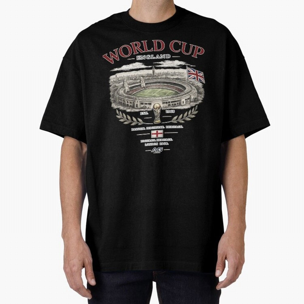 England World Cup Wembley Streetwear Oversized T-Shirt Discover FIFA World Cup 2026 USA Canada Mexico Inspired by CR7 and Messi, England Energy, Stadium Memories, Football Loyalty, International Chants and Championship Tradition; Created for Match