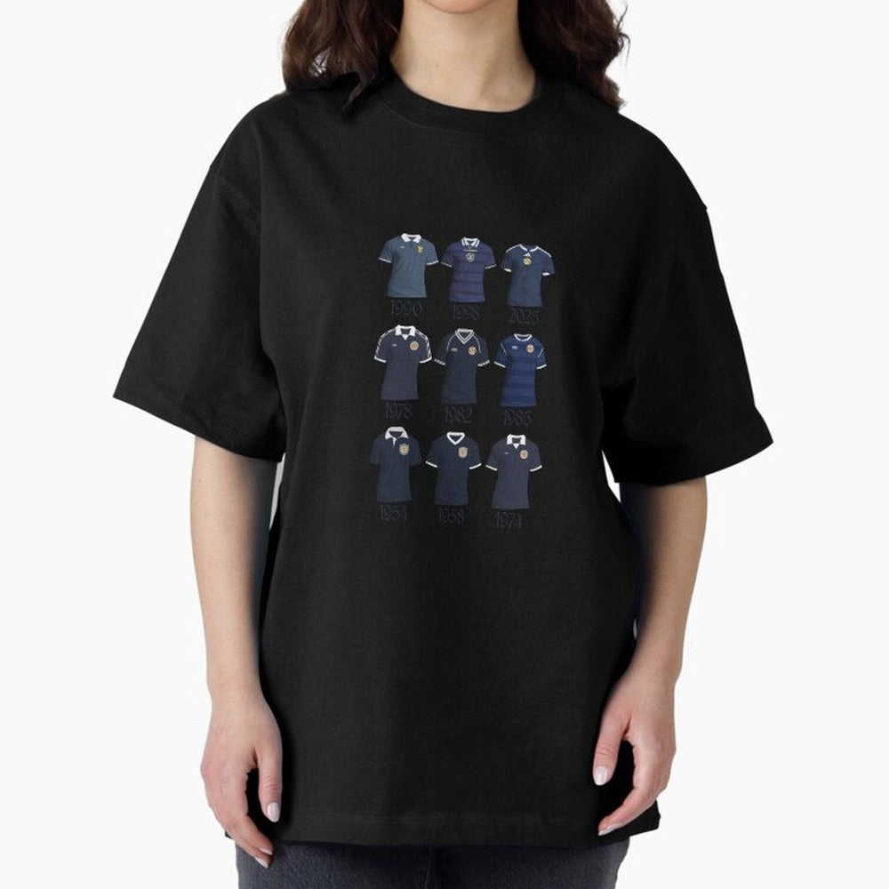 Scotland World Cup Kits Oversized T-Shirt Show Up for the Glory of Global Football Passion for FIFA World Cup 2026 Group Stage, Built around Neymar, Germany, Game Day Rituals, Football Legends, Country Pride and the Road to the Final; Great for