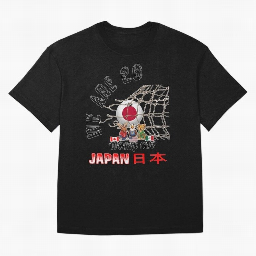World cup 26 - Japan Oversized T-Shirt Fuel Your Fan Pride for FIFA World Cup 2026 Made for CR7, England and Germany Energy, Sports Nostalgia, International Competition, Famous Players and Unforgettable Victories; Ideal for Fans Who Follow Messi,