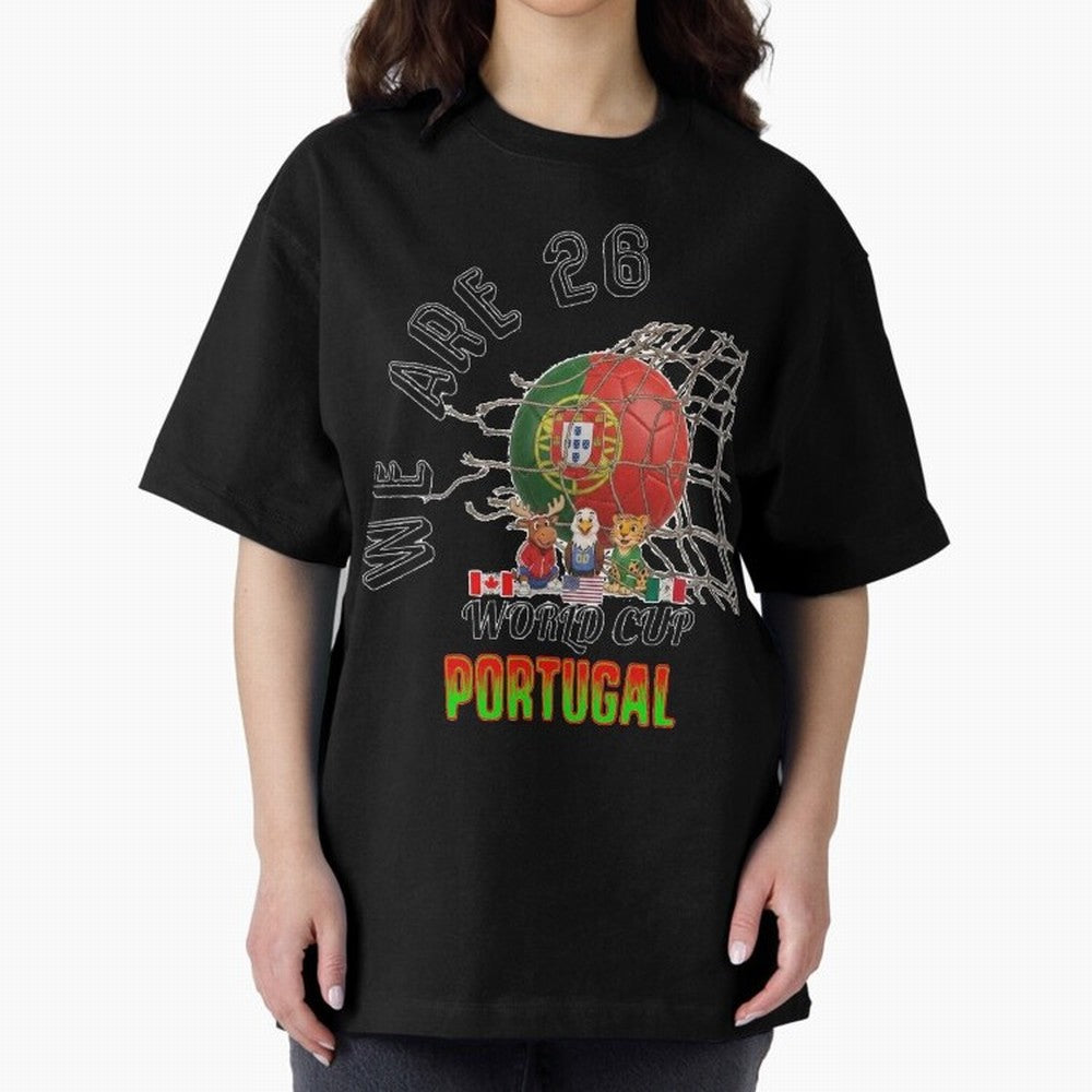 World cup 26 - Portugal Oversized T-Shirt Capture Stadium Memories from FIFA World Cup 2026 with Messi, Portugal Energy, Worldwide Fan Energy, Dramatic Goals, Stadium Lights and Championship Celebrations; Created for Match Day Parties, Soccer