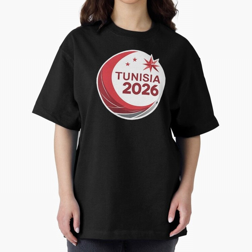 Tunisia 2026 Oversized T-Shirt Celebrate the Stars of FIFA World Cup 2026 with Cristiano Ronaldo, Spain Energy, Worldwide Fan Energy, Dramatic Goals, Stadium Lights and Championship Celebrations; Made for Collectors Who Enjoy Iconic Players,