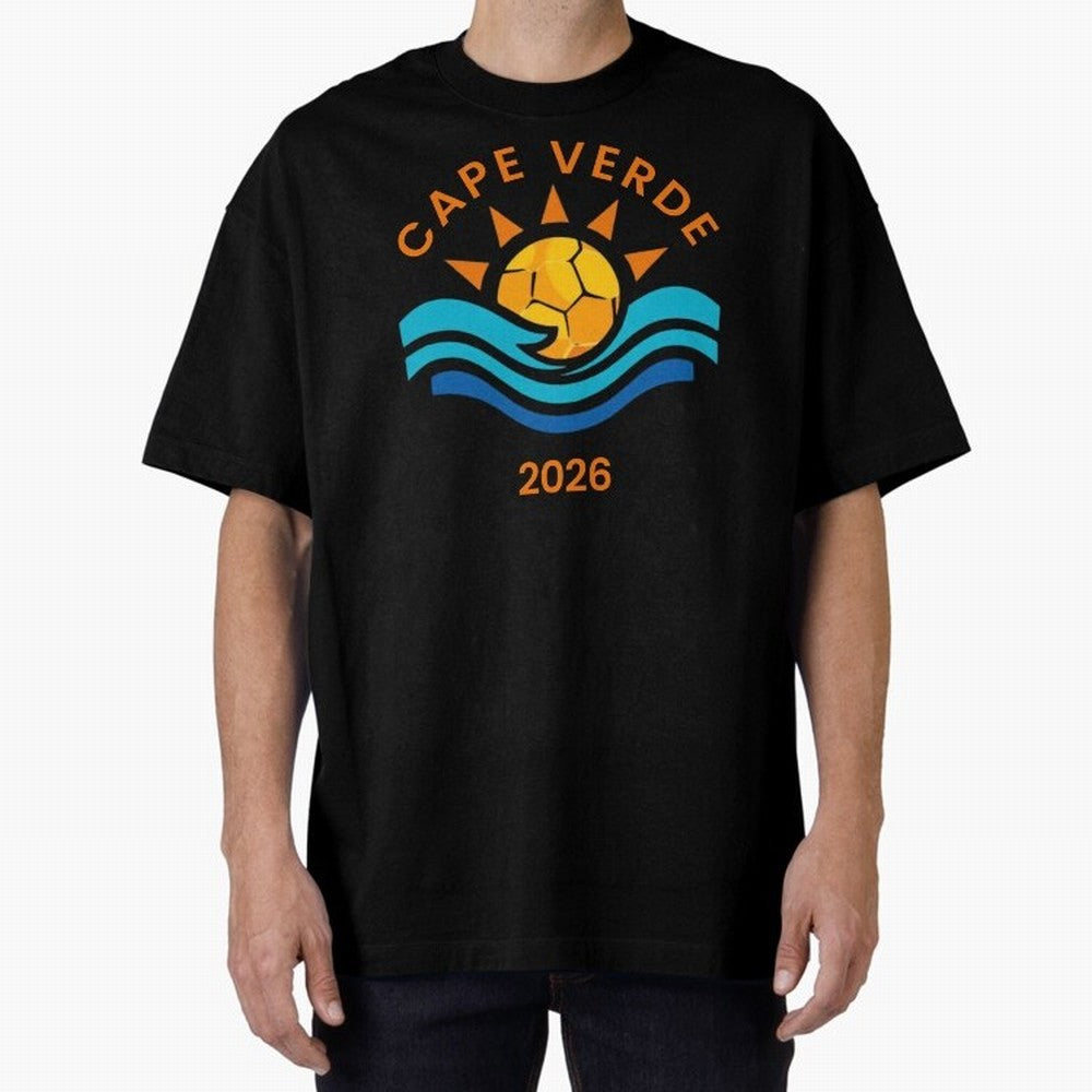 Cape Verde 2026 Oversized T-Shirt Celebrate Soccer Greatness during Match Day Hype around FIFA World Cup 2026 USA Canada Mexico, Messi, CR7 and Mbappe, Germany, Football History, Final Match Energy, Crowd Noise and Once in a Lifetime Moments; Ideal